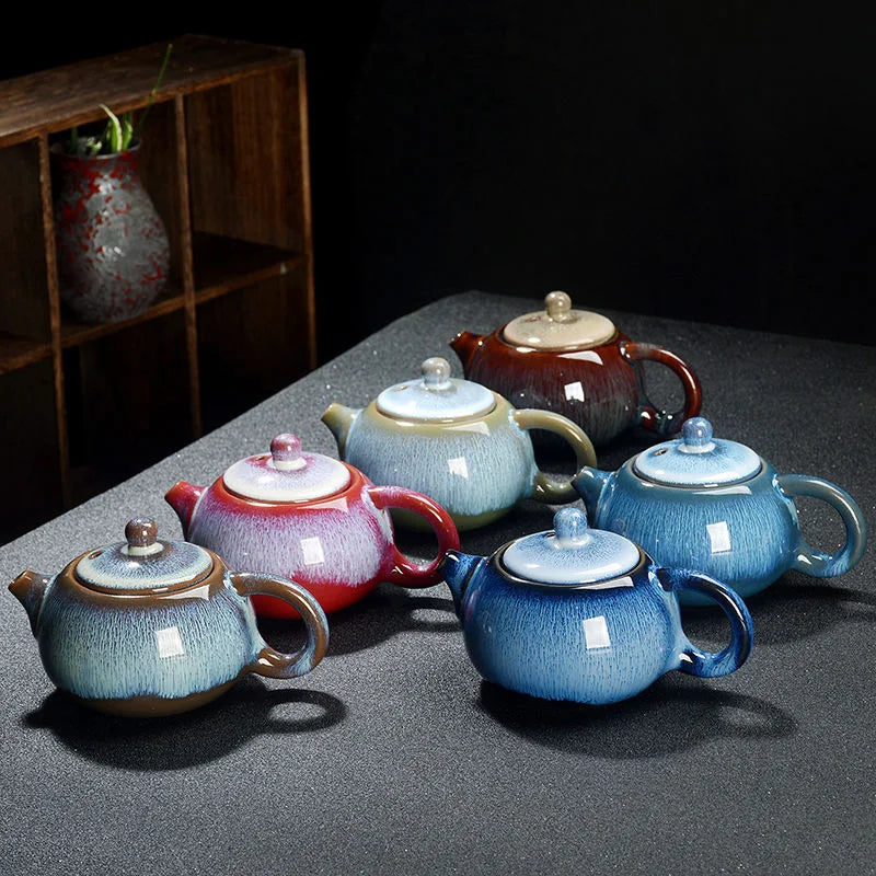 Exquisite Star Glaze Teapot 250ml Ceramic Kung Fu Tea Pot Puer Tea Pot and Cup Set Heated Kettle Kettle Teeware Teware Teapots