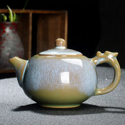 Exquisite Star Glaze Teapot 250ml Ceramic Kung Fu Tea Pot Puer Tea Pot and Cup Set Heated Kettle Kettle Teeware Teware Teapots
