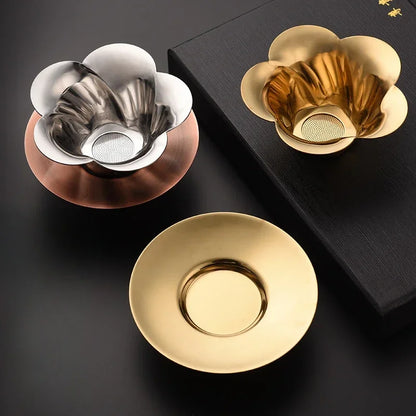 Exquisite Tea Filter with Stainless Steel Tea Strainer Set for Teaware - Elegant Lotus Shape and Superior Craftsmanship