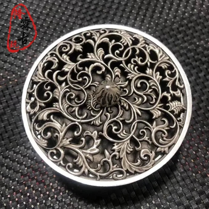 Exquisite White Copper Hollow Out Incense Burner Pot Decoration