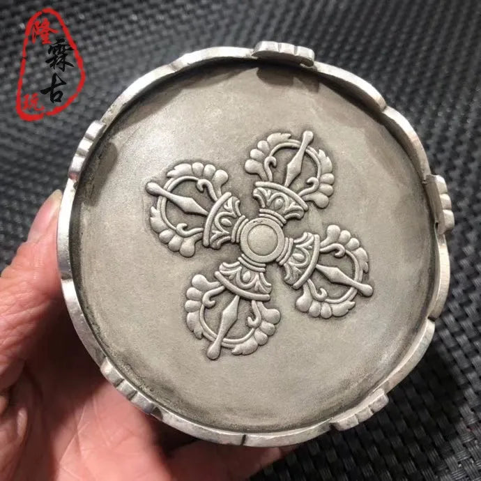 Exquisite White Copper Hollow Out Incense Burner Pot Decoration