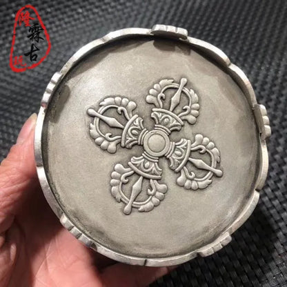 Exquisite White Copper Hollow Out Incense Burner Pot Decoration