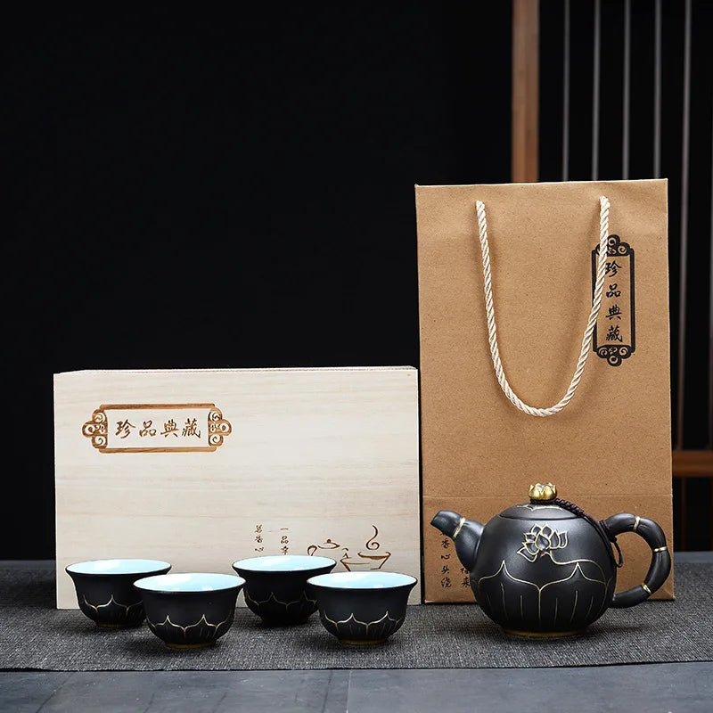 Exquisite ceramic tea bowl with lid, Chinese tea set, high-quality tea brewer, glazed, tricolor covered bowl, gift
