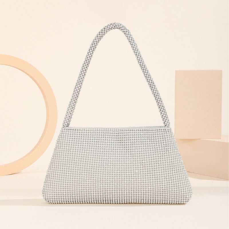 Exquisite for Rhinestone Evening Bag Clutch Purses Crystal Underarm Shoulder Bag Handbag for Women Girl Family Members