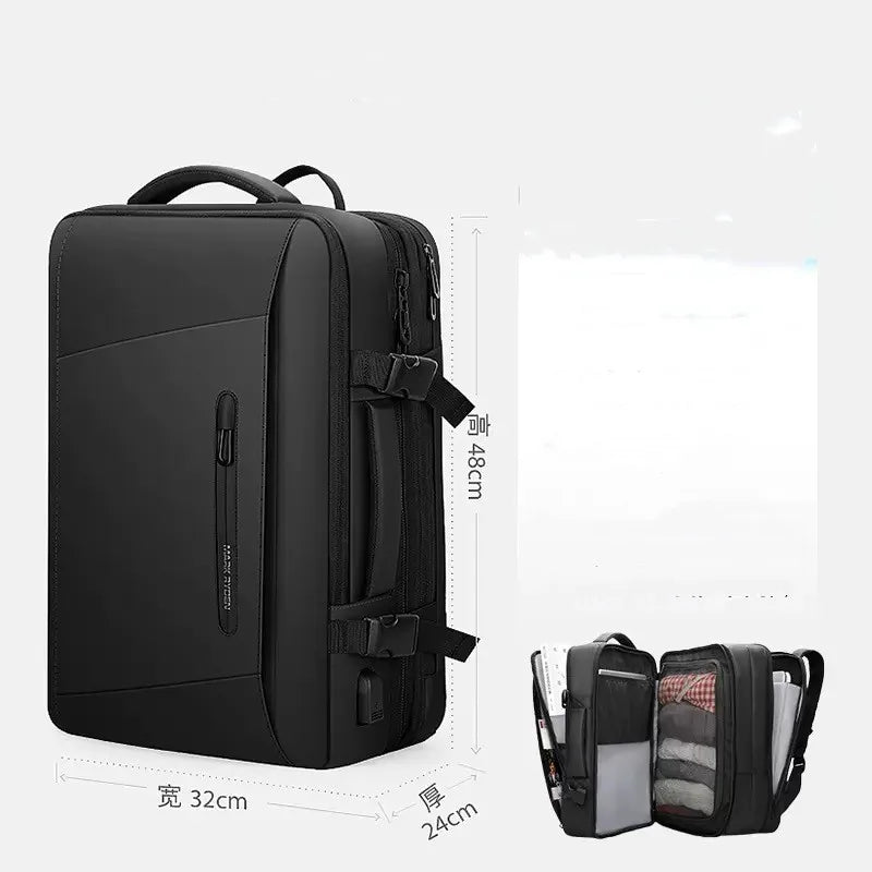 Extended 39L Men Backpack Business Laptop Backpack 17inch Large Capacity Travel Bag fashion school Backpack for outdoor backpack