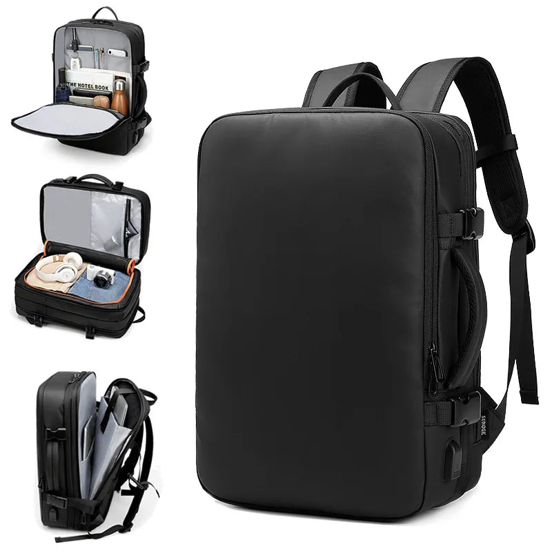 Extended Business backpack Men large capacity Laptop Backpack Anti-theft travel bag USB charging 39L School Backpack HOT Mochila