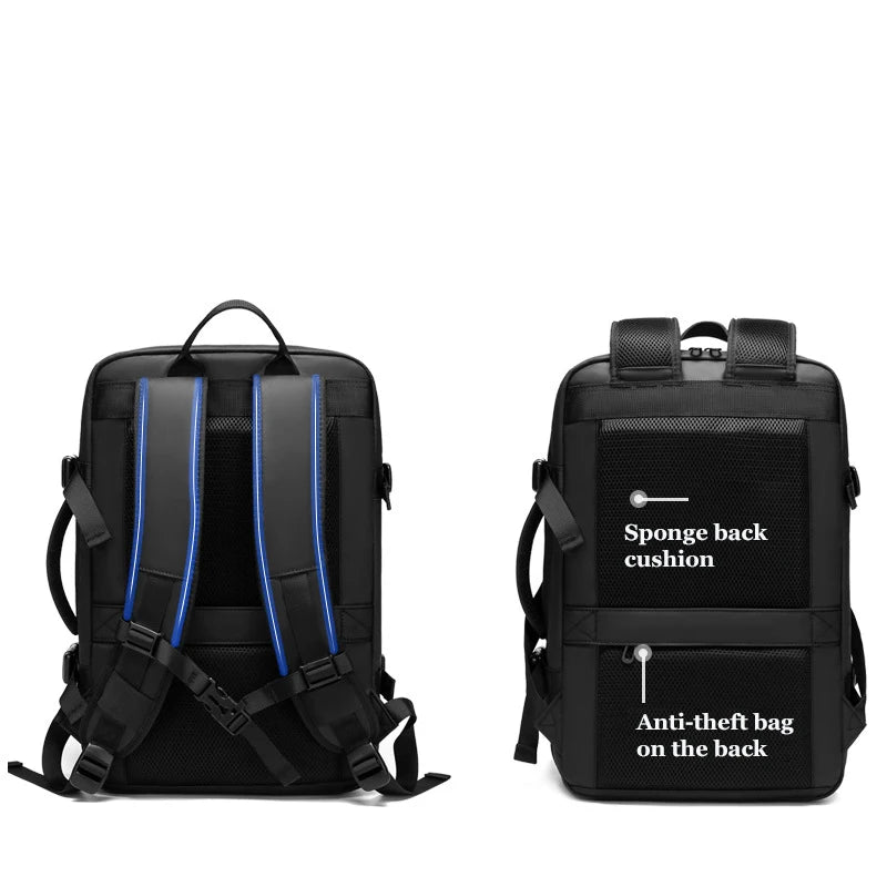 Extended Business backpack Men large capacity Laptop Backpack Anti-theft travel bag USB charging 39L School Backpack HOT Mochila