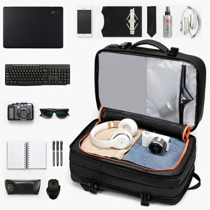 Extended Business backpack Men large capacity Laptop Backpack Anti-theft travel bag USB charging 39L School Backpack HOT Mochila