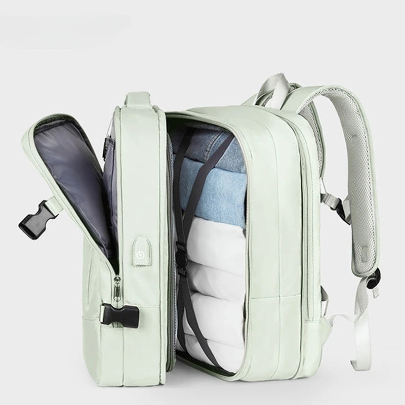 Extendible Travel Backpack Unisex Laptop Bag Women Large Luggage Bags Men's Students Business Trip USB Charge Mochila Backpacks