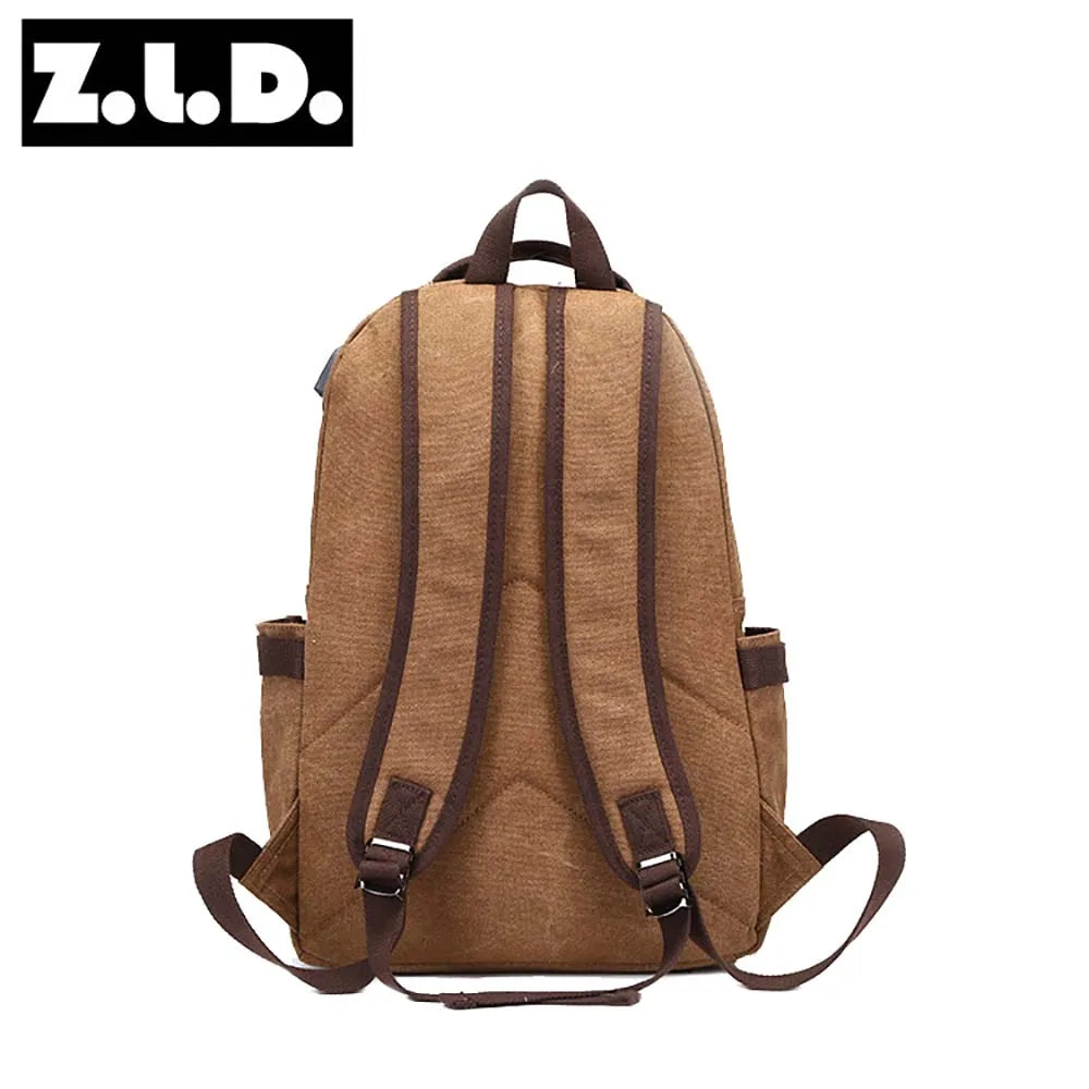 External USB Charge Canvas Backpack Notebook Computer Bag Men Laptop Backpack College Student Bag for Teenagers Rucksack Bolsas