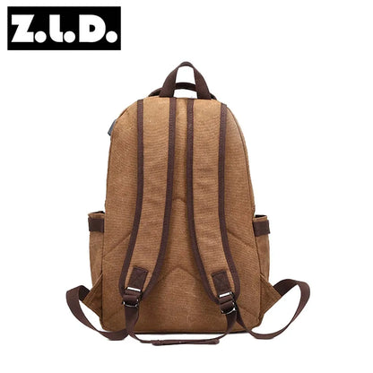 External USB Charge Canvas Backpack Notebook Computer Bag Men Laptop Backpack College Student Bag for Teenagers Rucksack Bolsas
