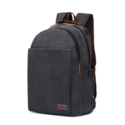 External USB Charge Canvas Backpack Notebook Computer Bag Men Laptop Backpack College Student Bag for Teenagers Rucksack Bolsas