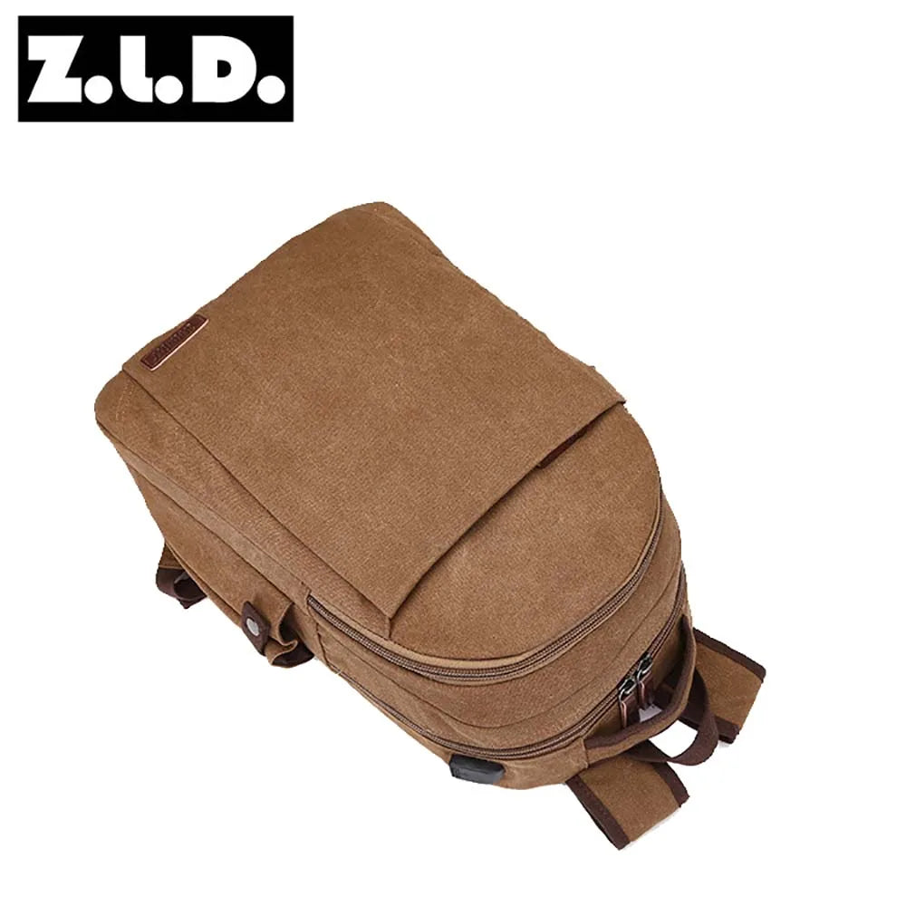 External USB Charge Canvas Backpack Notebook Computer Bag Men Laptop Backpack College Student Bag for Teenagers Rucksack Bolsas