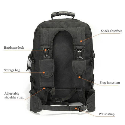 Extra Large 60L Tactical Backpack For Men Women Outdoor Water Resistant Hiking Backpacks Travel Backpack Laptop Backpacks