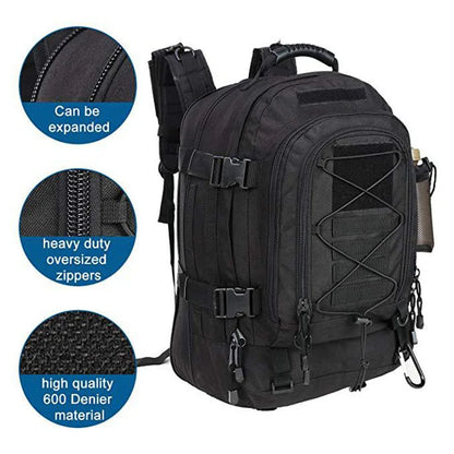 Extra Large 60L Tactical Backpack for Men Women Outdoor Water Resistant Hiking Backpacks Travel Backpack Laptop Backpacks
