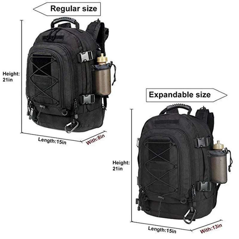 Extra Large 60L Tactical Backpack for Men Women Outdoor Water Resistant Hiking Backpacks Travel Backpack Laptop Backpacks