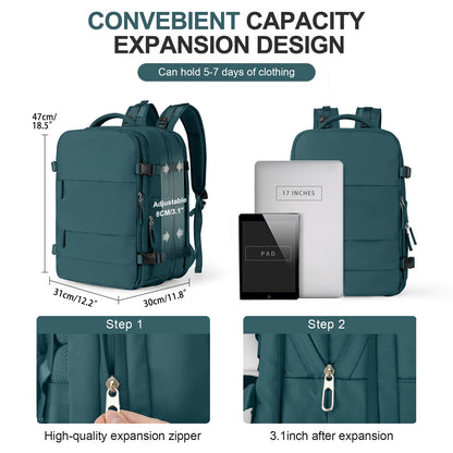 Extra Large Travel Backpack for Men Women,Person Item Flight Approved Scalable Carry On Backpack,Waterproof Camp Laptop Backpack