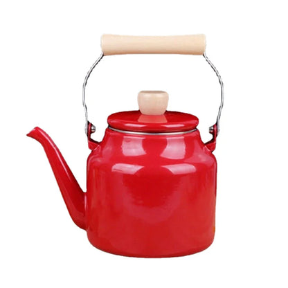 Extra Thick Enamel Teapot with Unique Handle Design for Gas Stove and Induction Cooker