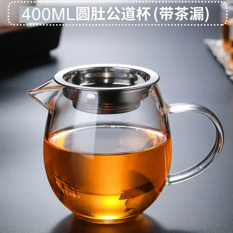 Extra-thick Heat-resistant Glass Tea Leak Set, Large Teapot, Thickened Teapot, High Temperature Resistant, Sea Kungfu Accessorie