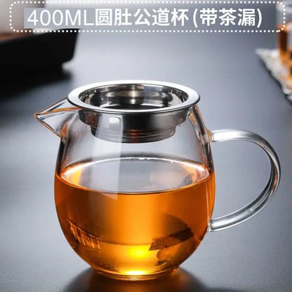 Extra-thick Heat-resistant Glass Tea Leak Set, Large Teapot, Thickened Teapot, High Temperature Resistant, Sea Kungfu Accessorie