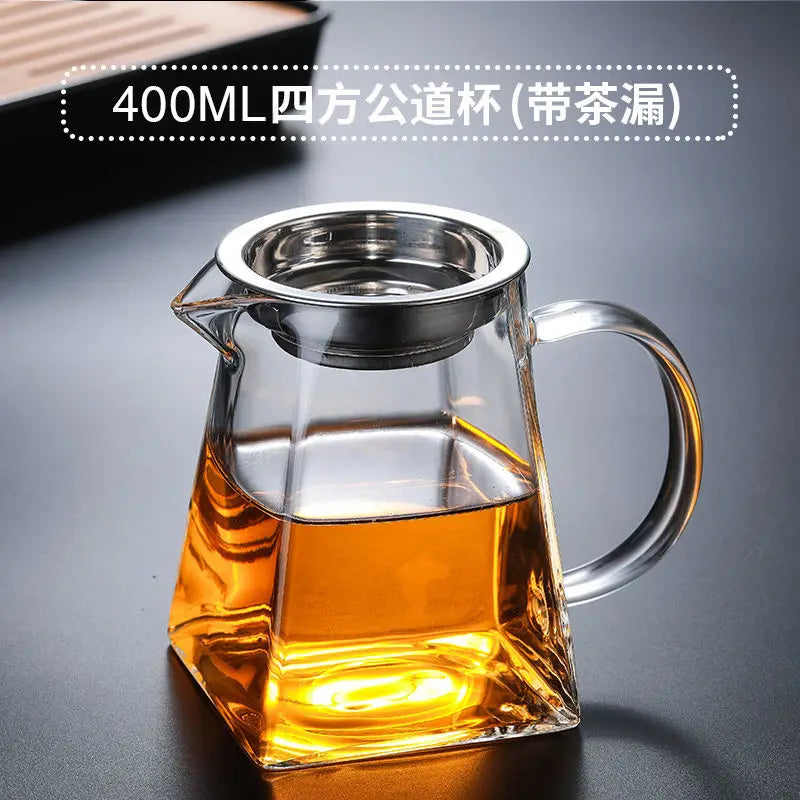 Extra-thick Heat-resistant Glass Tea Leak Set, Large Teapot, Thickened Teapot, High Temperature Resistant, Sea Kungfu Accessorie