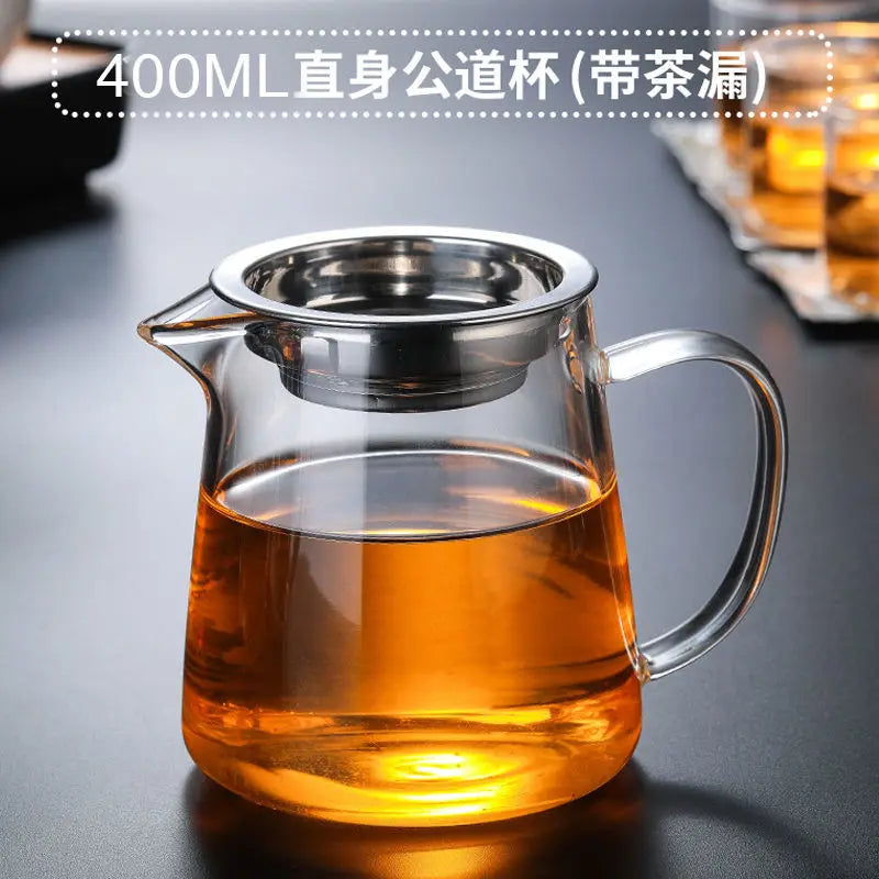 Extra-thick Heat-resistant Glass Tea Leak Set, Large Teapot, Thickened Teapot, High Temperature Resistant, Sea Kungfu Accessorie