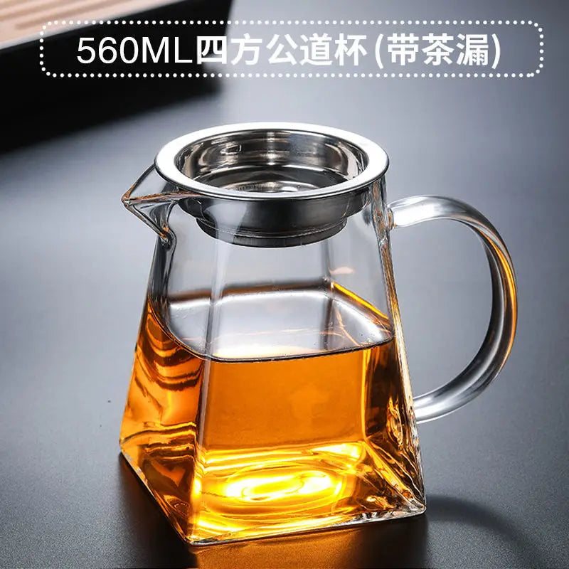 Extra-thick Heat-resistant Glass Tea Leak Set, Large Teapot, Thickened Teapot, High Temperature Resistant, Sea Kungfu Accessorie