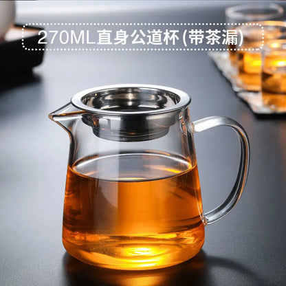 Extra-thick Heat-resistant Glass Tea Leak Set, Large Teapot, Thickened Teapot, High Temperature Resistant, Sea Kungfu Accessorie