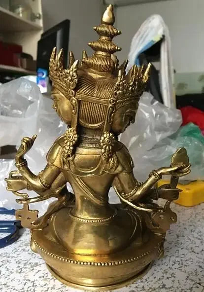 FREE SHIPPING China Buddhism Bronze Mahakala Yamantaka Vajrakila Buddha Sculpture Statue