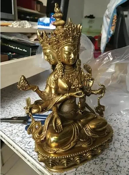 FREE SHIPPING China Buddhism Bronze Mahakala Yamantaka Vajrakila Buddha Sculpture Statue