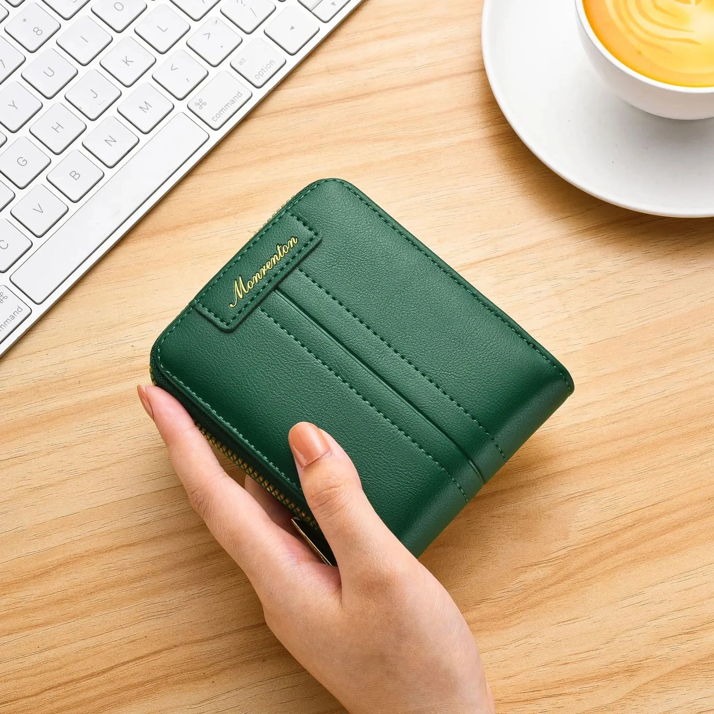 Fahion PU Leather Women Wallet Zipper Short Coin Purse Female Multi Function Card Holders Luxury Ladies Money Clip