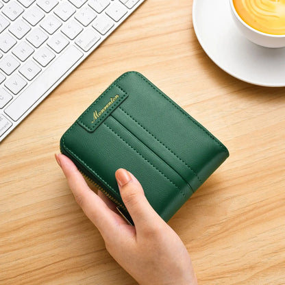 Fahion PU Leather Women Wallet Zipper Short Coin Purse Female Multi Function Card Holders Luxury Ladies Money Clip