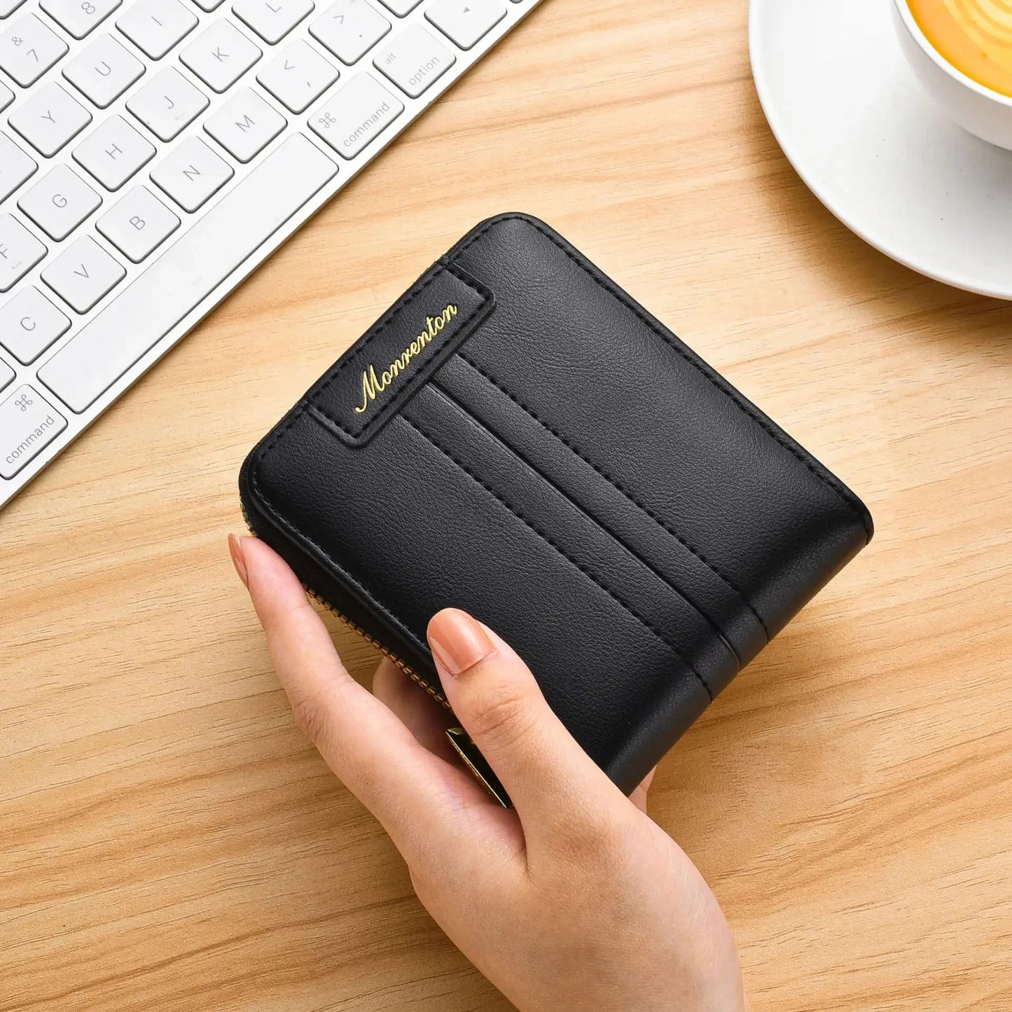 Fahion PU Leather Women Wallet Zipper Short Coin Purse Female Multi Function Card Holders Luxury Ladies Money Clip