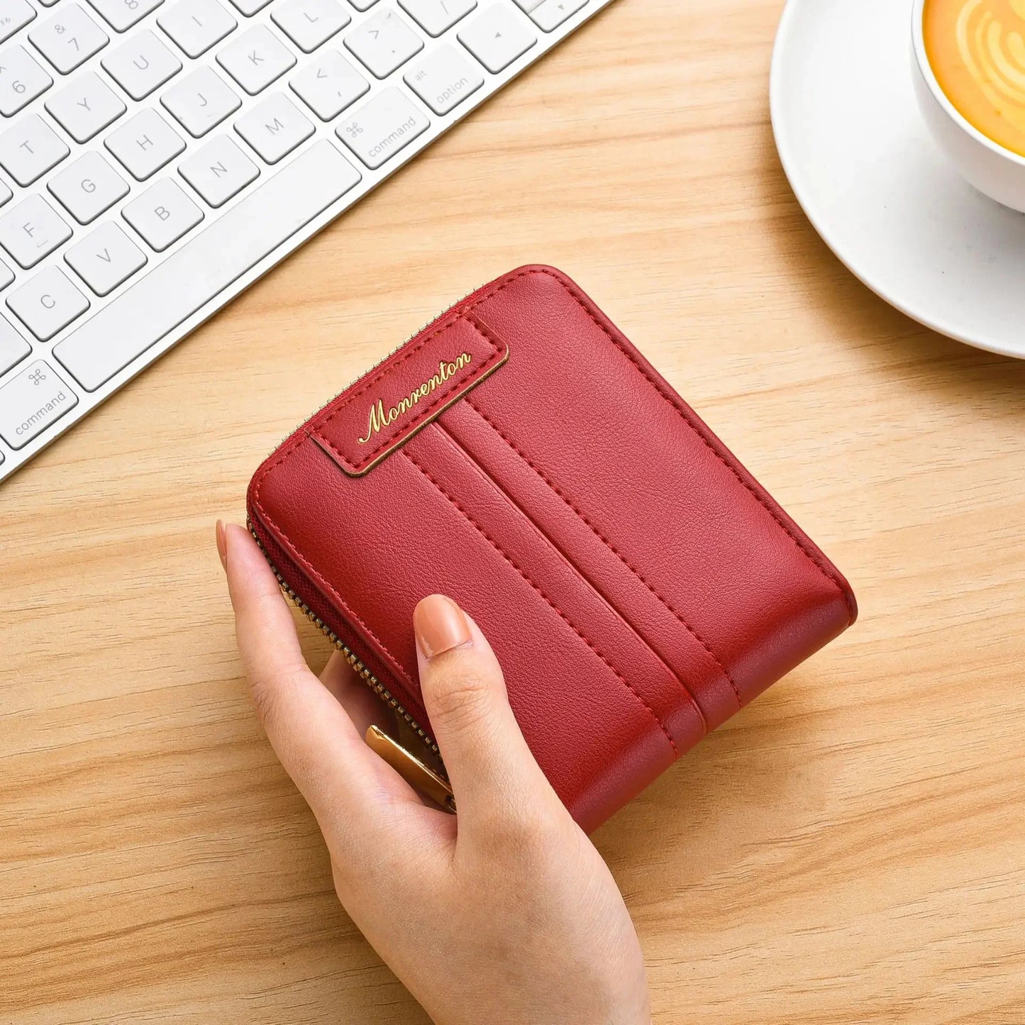 Fahion PU Leather Women Wallet Zipper Short Coin Purse Female Multi Function Card Holders Luxury Ladies Money Clip