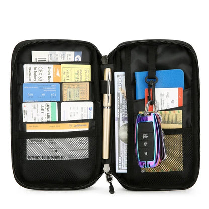 Family Passport Holder & Travel Wallet, RFID Blocking Family Passport Wallet Travel Document Organize Zipper Case for Women Men