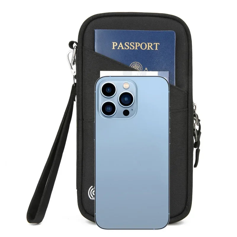 Family Passport Holder & Travel Wallet, RFID Blocking Family Passport Wallet Travel Document Organize Zipper Case for Women Men