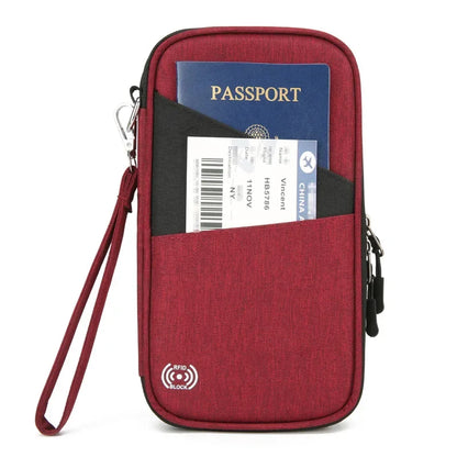 Family Passport Holder & Travel Wallet, RFID Blocking Family Passport Wallet Travel Document Organize Zipper Case for Women Men