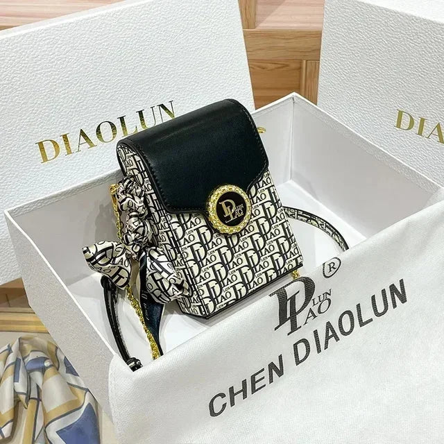 Famous Designer Luxury Brand Chain Phone High Quality Embroidery Shoulder Messenger Bags Summer Women Purse And Handbags