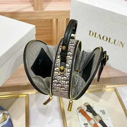 Famous Designer Luxury Brand Embroidered Small Round High Quality Shoulder Messenger Bags Women Purse And Handbags