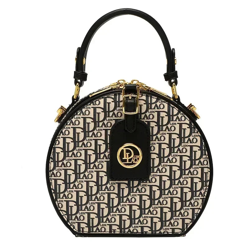 Famous Designer Luxury Brand Embroidered Small Round High Quality Shoulder Messenger Bags Women Purse And Handbags