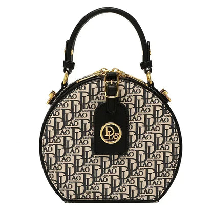 Famous Designer Luxury Brand Embroidered Small Round High Quality Shoulder Messenger Bags Women Purse And Handbags