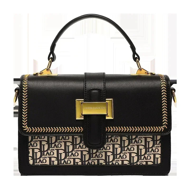 Famous Designer Luxury Brand Panelled Small Square High Quality Shoulder Messenger Bags Fashion Women Leather Handbag