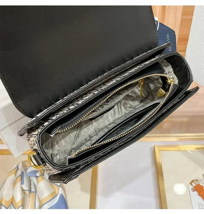 Famous Designer Luxury Brand Panelled Small Square High Quality Shoulder Messenger Bags Fashion Women Leather Handbag