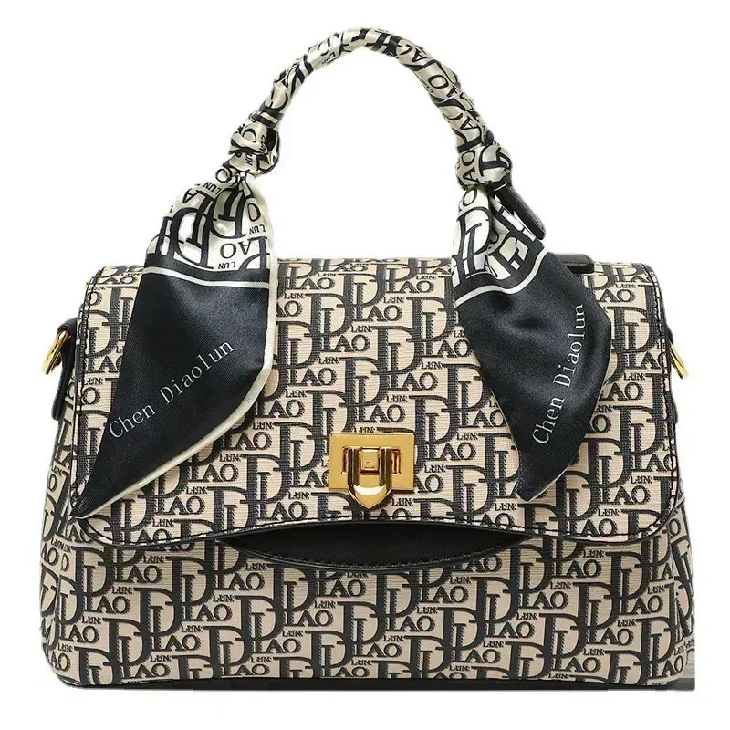 Famous Designer Luxury Brand Shoulder Messenger Scarf Printing Women Purse And Handbags High Quality Small Square Bags