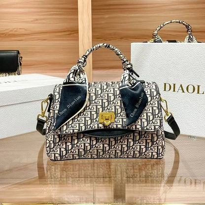 Famous Designer Luxury Brand Shoulder Messenger Scarf Printing Women Purse And Handbags High Quality Small Square Bags