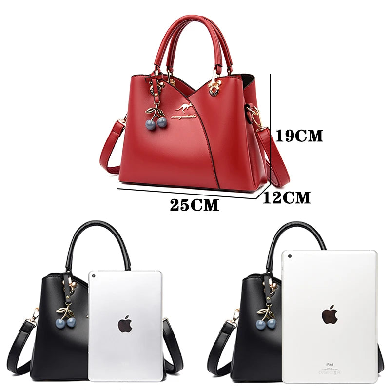 Famous Luxury Designer Fashion Women's Large Capacity Multifunctional Solid Color Everything One Shoulder Oblique Span Handbags