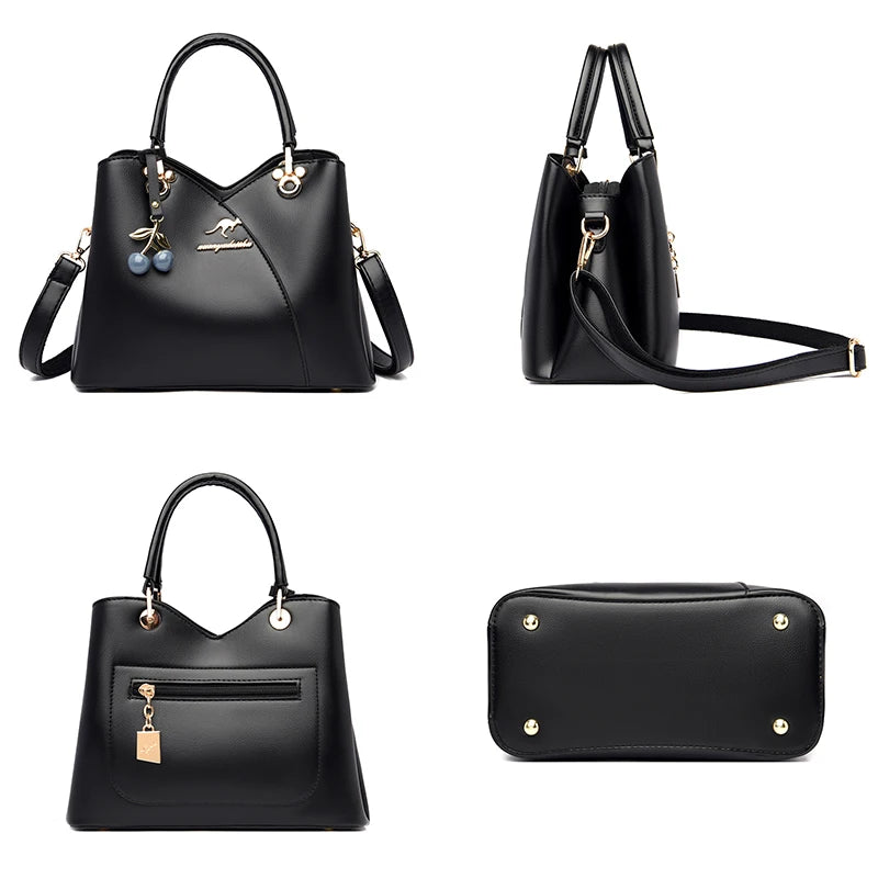 Famous Luxury Designer Fashion Women's Large Capacity Multifunctional Solid Color Everything One Shoulder Oblique Span Handbags