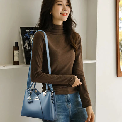 Famous Luxury Designer Fashion Women's Large Capacity Multifunctional Solid Color Everything One Shoulder Oblique Span Handbags