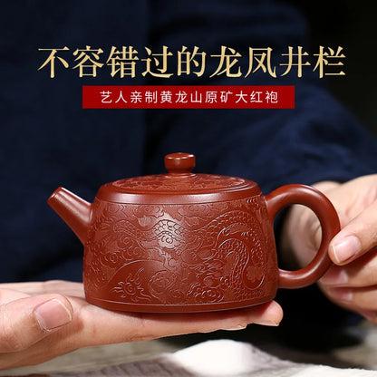 Famous Yixing Purple Clay Teapots Raw Ore Dahongpao Tea Pot Customized Gifts Tea Ceremony Supplies Zisha Filter Teaware 200ml