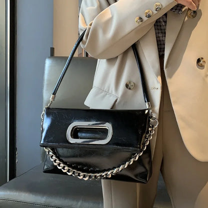 Fancy Tote Bag Lady 2024 New Niche Folding Chain One Shoulder Crossbody Bags Fashion All-match Commuter Handbags Female Purses